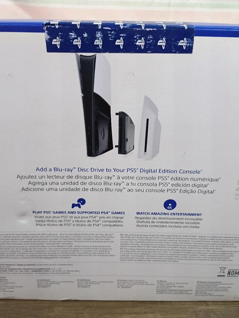 Sony Disc Drive for PS5 Slim Digital Edition Consoles - White (Read Desc.)